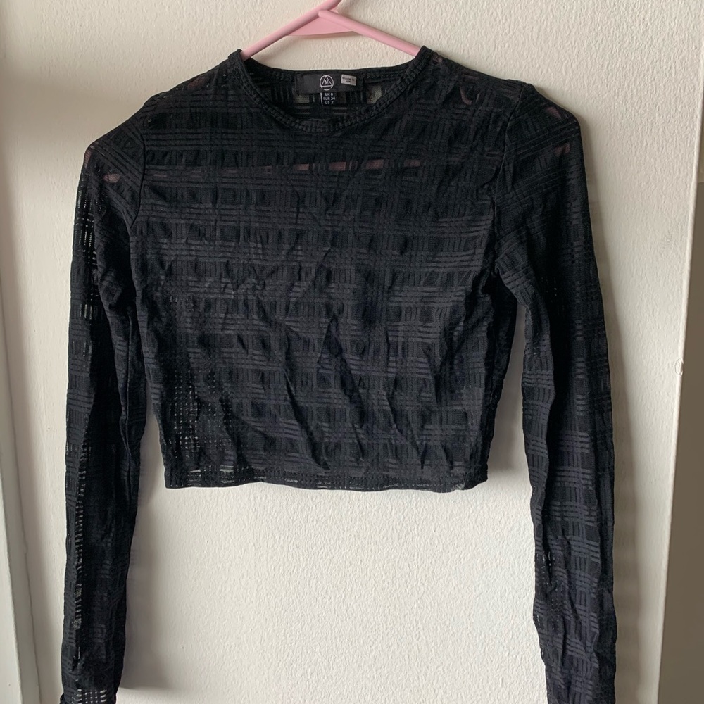 Topshop sheer crop top